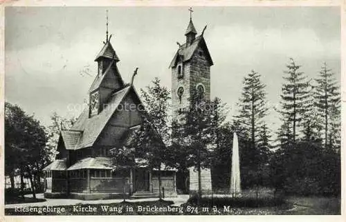 AK / Ansichtskarte  Brueckenberg Krummhuebel Riesengebirge PL Kirche Wang