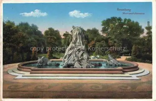 AK / Ansichtskarte  Bromberg  Brahe Westpreussen BYDGOSZCZ PL Monumentalbrunnen Pruefstempel