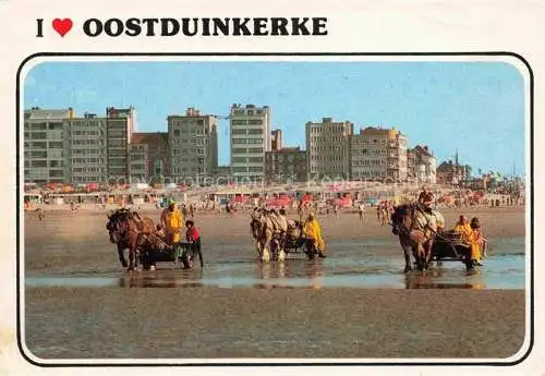 AK / Ansichtskarte  Oostduinkerke Koksijde Belgie Garnaalvissers te paard Pêcheurs de crevettes à cheval