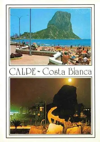 AK / Ansichtskarte  Calpe Calp Alicante ES Penón de Ifach Playa vista de noche