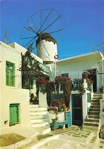 AK / Ansichtskarte  Mykonos Micono Myconos Greece Ansicht mit Windmuehle