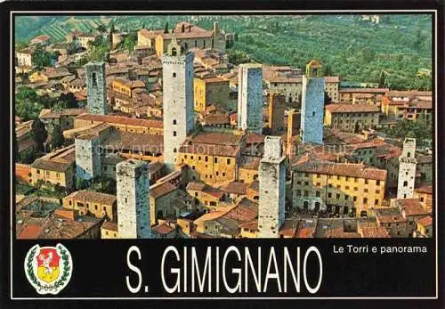 AK / Ansichtskarte  San Gimignano Toscana IT Le Torri e panorama veduta aerea