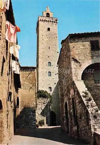 AK / Ansichtskarte  San Gimignano Toscana IT Torre grossa Grosser Turm