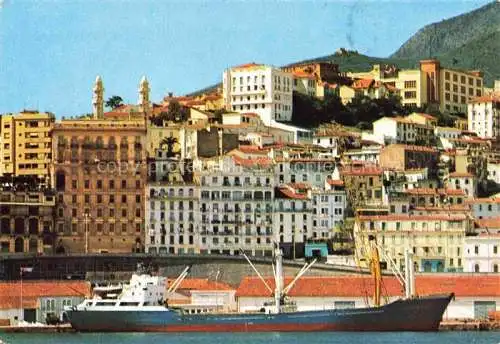 AK / Ansichtskarte  Bejaia Bougie Algerie Vue générale Ansicht vom Meer aus Dampfer