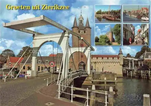 AK / Ansichtskarte  Zierikzee Zierickzee Zeeland NL Zugbruecke Hafen Fussgaengerzone