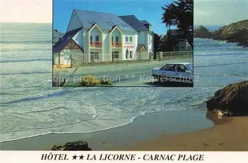 AK / Ansichtskarte  Carnac 56 Morbihan Hôtel La Licorne Strand Kueste