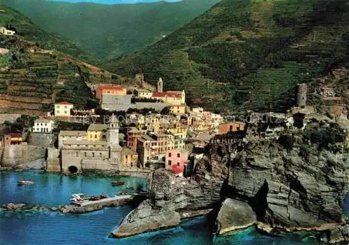 AK / Ansichtskarte  Vernazza La Spezia Liguria IT Le cinque torre veduta aerea