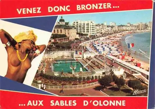 AK / Ansichtskarte  Les Sables-d Olonne 85 La plage et la piscine