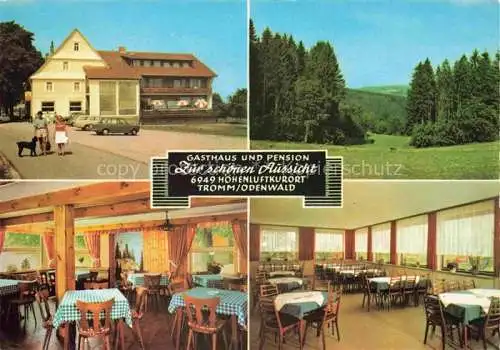 AK / Ansichtskarte  Tromm Odenwald Gasthaus Pension Zur schoenen Aussicht Gastraeume Landschaftspanorama