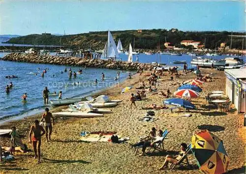 AK / Ansichtskarte  Six Fours La plage de la Coudoulière et le port