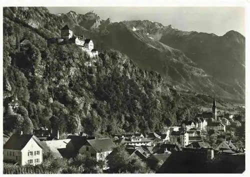 AK / Ansichtskarte  Vaduz Liechtenstein FL mit den Rhaetikonbergen