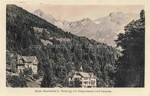 AK / Ansichtskarte  Passugg Bad Chur GR Hotel Kronenhof mit Dependance und Calanda