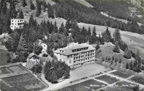 AK / Ansichtskarte  Montana-Vermala Randogne VS Notre Dame Fliegeraufnahme