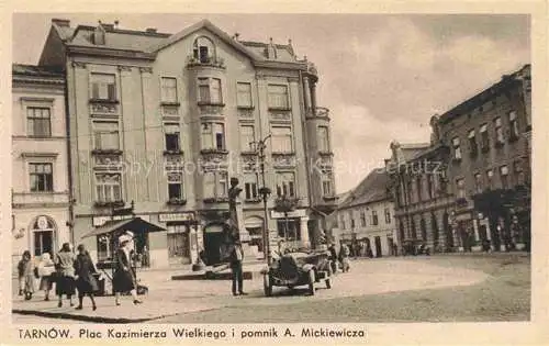 AK / Ansichtskarte  TARNOW OPOLSKI Tarnau PL Plac Kazimierza Wielkiego i pomnik A Mickiewicza