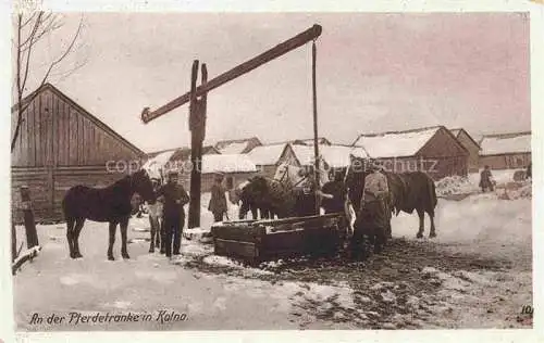 AK / Ansichtskarte  Kolno Kolnas Gross-Koellen OLSZTYN Allenstein PL An der Pferdetraenke Ziehbrunnen