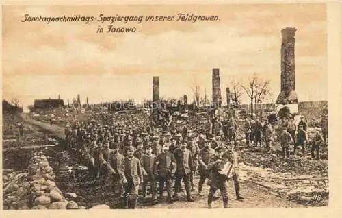AK / Ansichtskarte  Janowo OLSZTYN Allenstein PL Sonntagnachmittags Spaziergang der Feldgrauen 