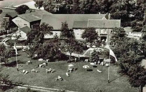 AK / Ansichtskarte  Hollenstedt  Harburg Nordheide Gasthof Kaffeegarten Pension Oelkers Fliegeraufnahme