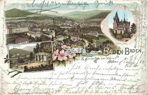 AK / Ansichtskarte  BADEN-BADEN Panorama Das Echo Schloss Solms