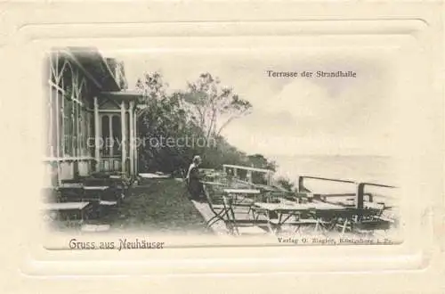 AK / Ansichtskarte  NEUHaeUSER  Ostseebad Metschnikowo Kaliningrad RU Terrasse der Strandhalle