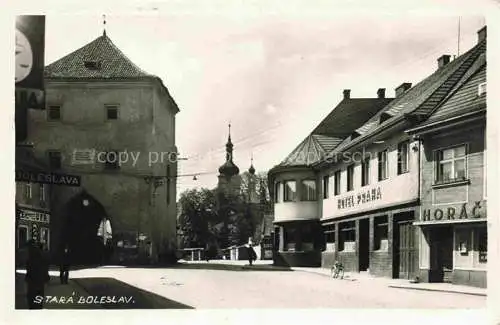 AK / Ansichtskarte  Stara Boleslav Altbunzlau CZ Ortspartie Hotel Praha