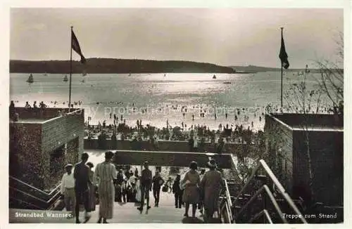 AK / Ansichtskarte  Wannsee Berlin Strandbad Treppe zum Strand