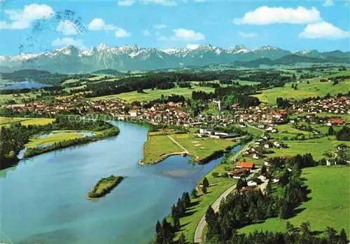 AK / Ansichtskarte  Lechbruck am See Bayern Panorama Allgaeuer und Tiroler Alpen