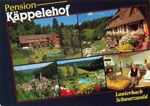 AK / Ansichtskarte  Lauterbach Schwarzwald Pension Kaeppelehof Garten Swimming Pool Panorama