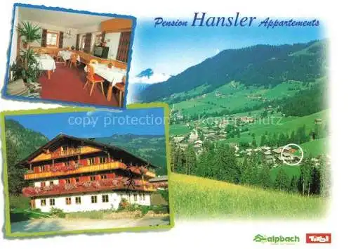 AK / Ansichtskarte  Alpbach 1000m Brixlegg Tirol AT Hanslerhof Gastraum Panorama