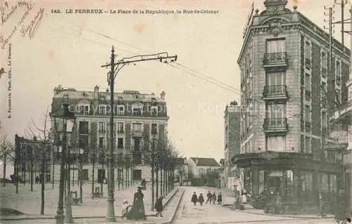 AK / Ansichtskarte  Le Perreux-sur-Marne 94 Val-de-Marne La Place de la Republique la Rue de Colmar