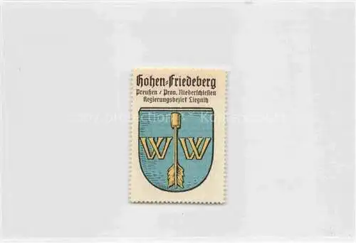 AK / Ansichtskarte  Hohen-Friedeberg Hohenfriedeberg Dobromierz PL Preussen Provinz Niederschlesien Regierungsbezirk Liegnitz Wappen