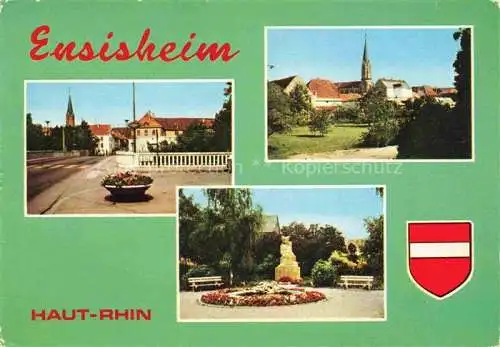 AK / Ansichtskarte  Ensisheim 68 Haut-Rhin Pont sur l'Ill Eglise Monument aux Morts