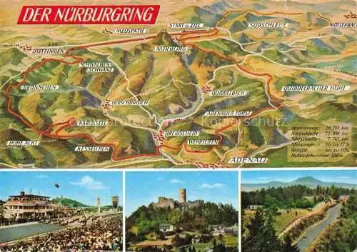 AK / Ansichtskarte  Nuerburgring Autorennstrecke Eifel Internationale Renn- und Touristenstrecke