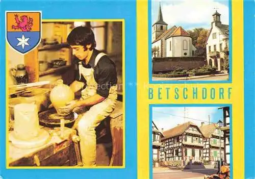 AK / Ansichtskarte  Betschdorf Le pays des grès d'Alsace Handwerk Fachwerkhaeuser Kirche