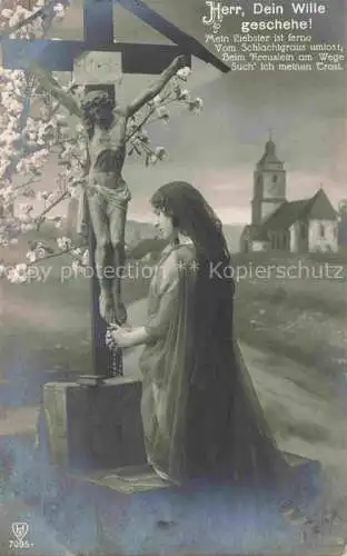 AK / Ansichtskarte  Foto HB Nr. 7095 Gebet Kreuz Jesus