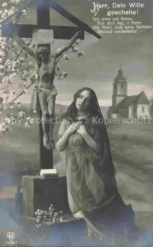 AK / Ansichtskarte  Foto HB Nr. 7095 Gebet Kreuz Jesus