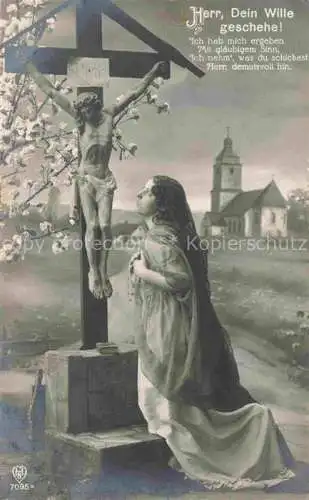 AK / Ansichtskarte  Foto HB Nr. 7095 Gebet Kreuz Jesus