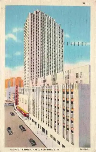 AK / Ansichtskarte  NEW YORK City USA Radio City Music Hall Illustration