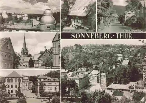 AK / Ansichtskarte  Sonneberg  Thueringen Sternwarte OT Oberlind Beethovenstrasse Spielzeugmuseum Lutherhaus OT Koeppelsdorf Panorama Blick von der Dreh