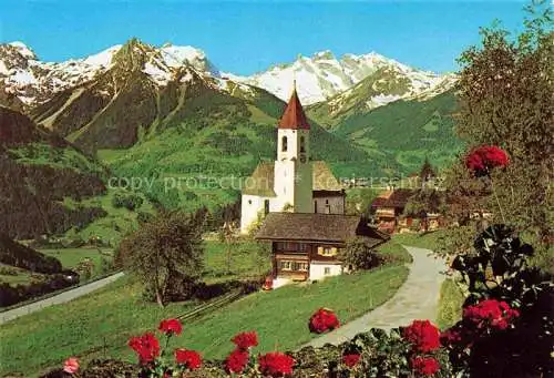 AK / Ansichtskarte  Innerberg BE Ortsansicht mit Kirche Blick gegen 3 Tuerme Montafon