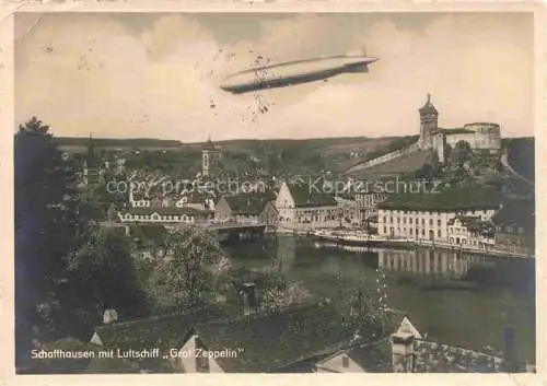 AK / Ansichtskarte  SCHAFFHAUSEN  SH mit Luftschiff Graf Zeppelin