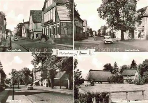 AK / Ansichtskarte  Rotenburg Wuemme Hannover Goethe Strasse Muehlen Strasse Heimatmuseum mit Speicher