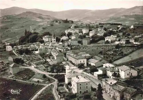 AK / Ansichtskarte  Vaux-en-Beaujolais Clochemerle Vue generale aerienne