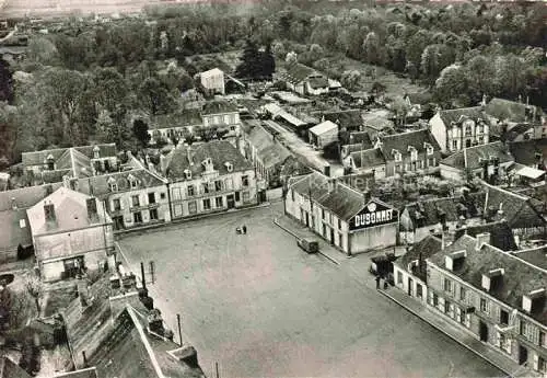 AK / Ansichtskarte  Courtalain Courtalin 28 Eure-et-Loir Place A Briand la Mairie la Poste Vue aerienne