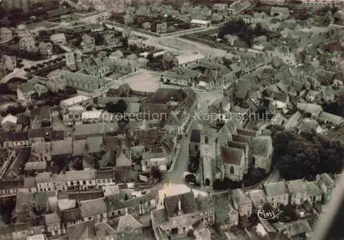 AK / Ansichtskarte  Brou 28 Eure-et-Loir Eglise et la Place de l'Hotel de Ville Vue aerienne