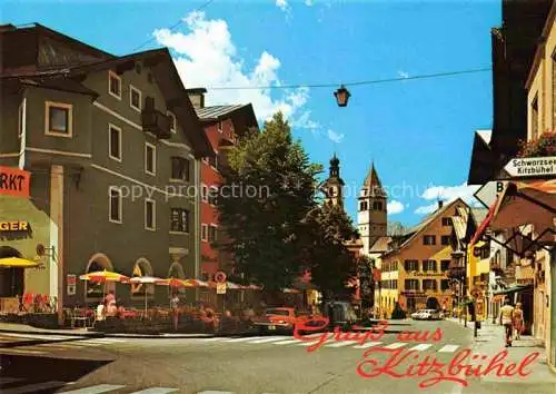 AK / Ansichtskarte  Kitzbuehel Tirol AT Vorderstadt Blick gegen Wilden Kaiser Kaisergebirge