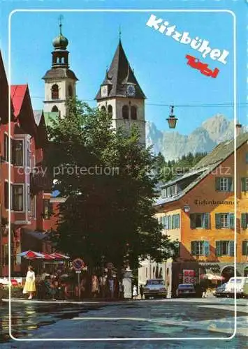 AK / Ansichtskarte  Kitzbuehel Tirol AT Vorderstadt gegen Wilden Kaiser Kaisergebirge