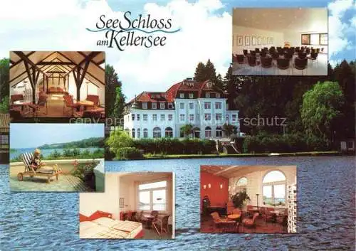AK / Ansichtskarte  Fissau Eutin Seeschloss am Kellersee Gastraum Saal Terrasse Fremdenzimmer