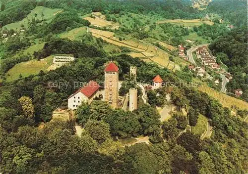 AK / Ansichtskarte  Heppenheim Bergstrasse Starkenburg mit Blick ins Kirschhausener Tal