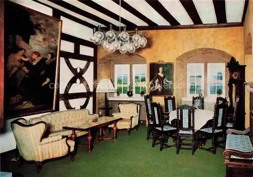 AK / Ansichtskarte  Vellberg Schwaebisch Hall BW Restaurant Café Schloss Vellberg Kamin und Clubraum