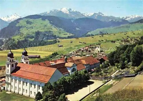 AK / Ansichtskarte  Disentis GR Kloster mit Piz Vallatscha und Piz Pazzola